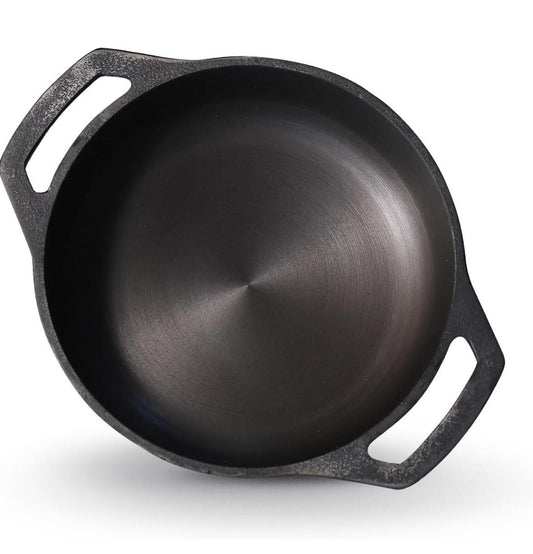 Cast Iron Flat Base Kadai