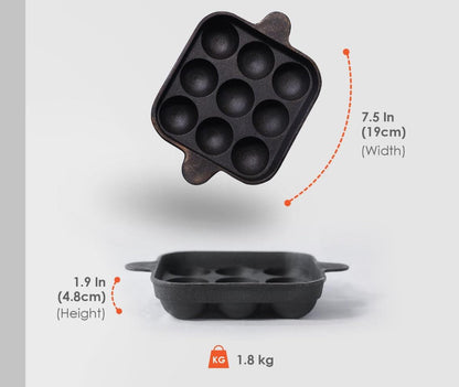 Cast Iron Paniyaram Pan | Paddu Pan