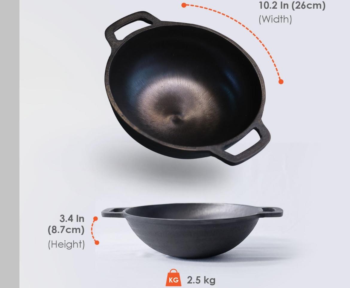 Cast Iron Round Kadai