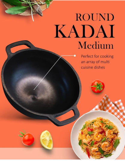 Cast Iron Round Kadai
