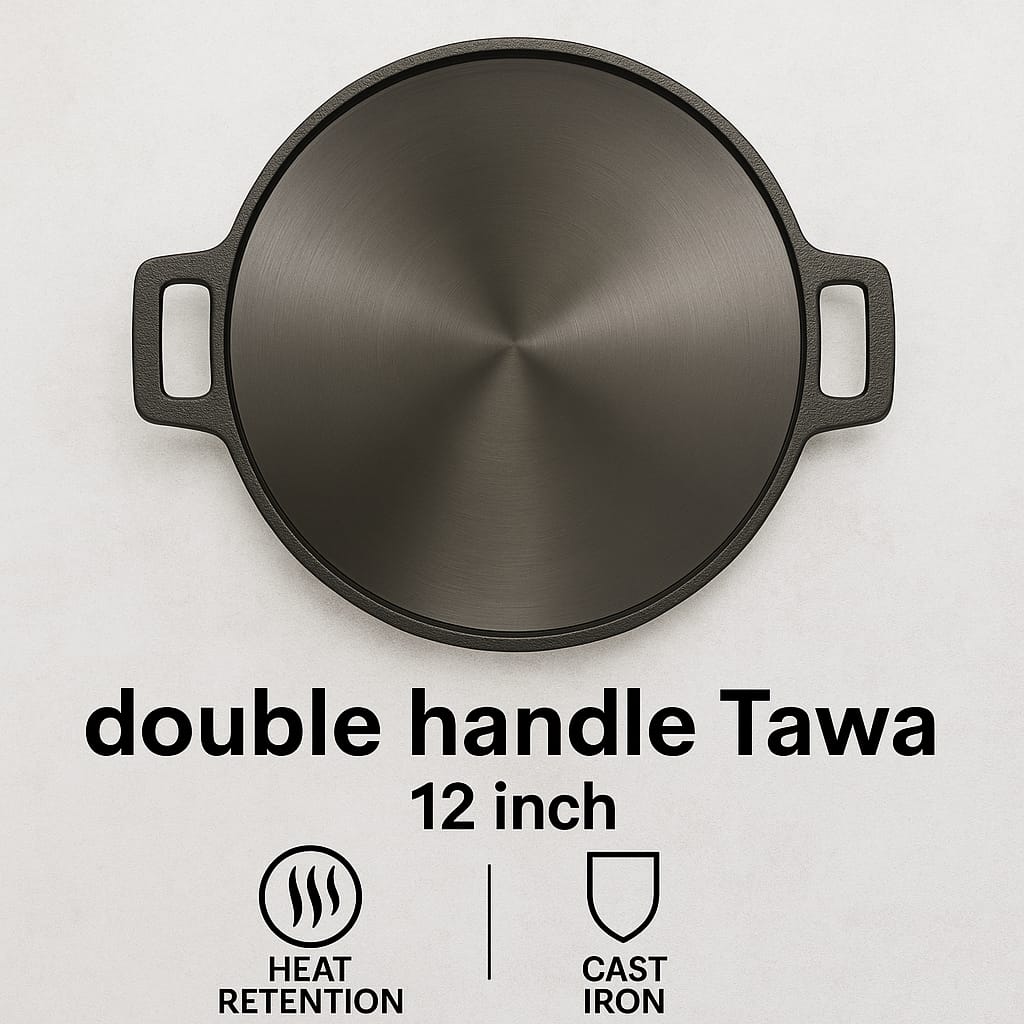 Cast Iron Double Handle Dosa Tawa | 12 Inch |