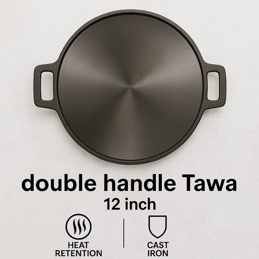 Cast Iron Double Handle Dosa Tawa | 12 Inch |