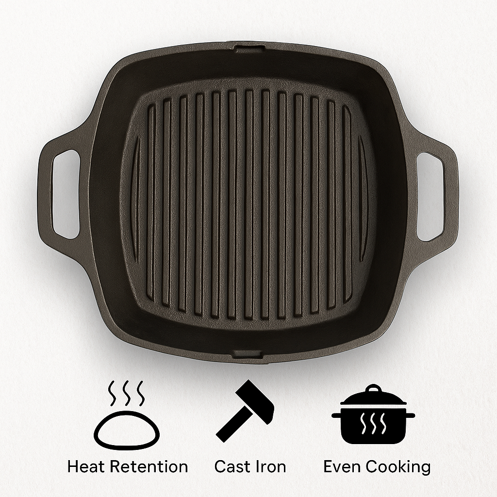 Cast Iron  Grill Pan |Short Handle
