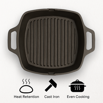 Cast Iron  Grill Pan |Short Handle